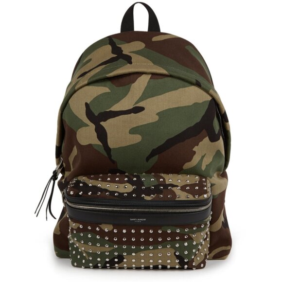 Saint Laurent Camo Backpack "EUC" - Picture 1 of 16